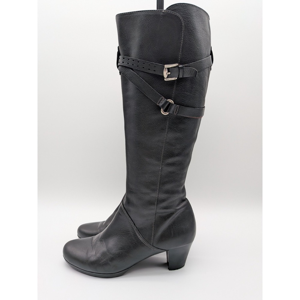 Hispanitas Black Leather Glove Boots EU size 39 (US 8.5-9) made in Spain - Picture 3 of 15